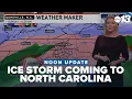 Winter storm headed to North Carolina Thursday weather update