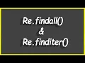 Python Programs Re findall Re finditer