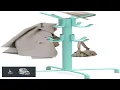 Simple Houseware Standing Coat and Hat Hanger Organizer Rack 12 Hooks Turquoise