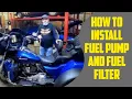 How to install fuel pump and fuel filter for Harley Davidson