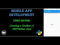 Creating Toolbar using KivyMD MDToolbar class Mobile App Development