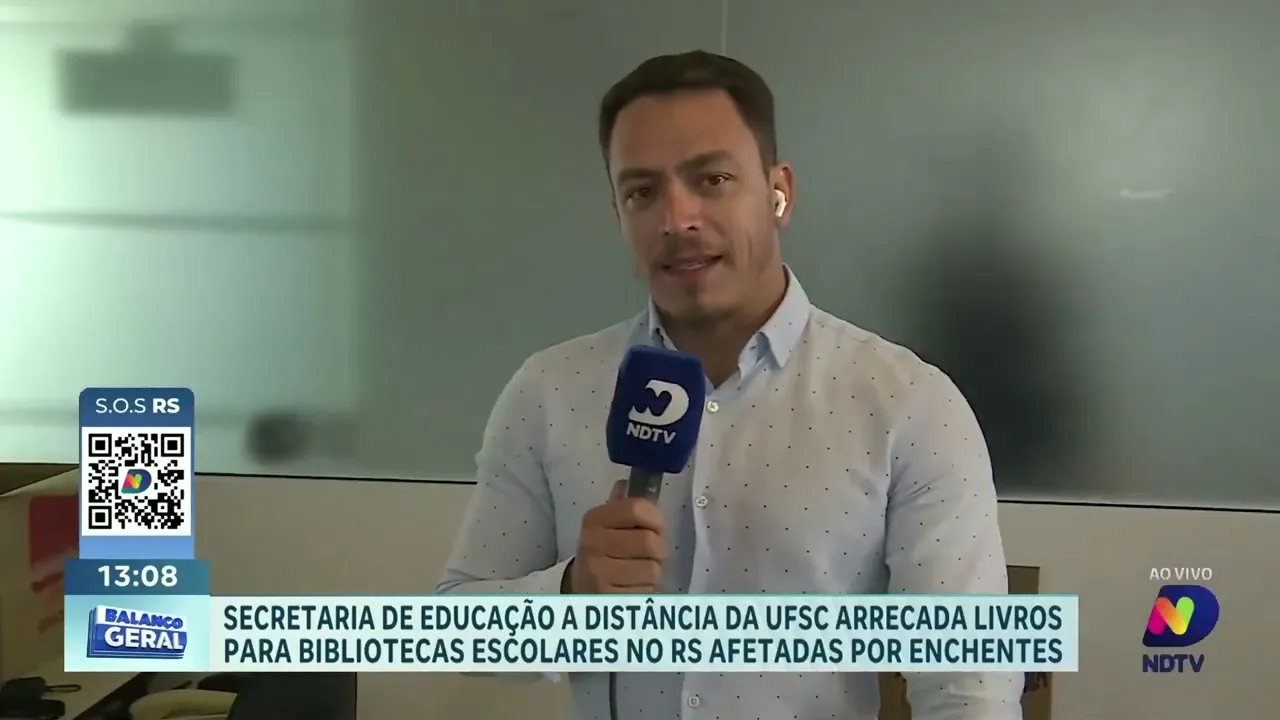 Secretaria de Educação a Distância da UFSC arrecada livros para escolas atingidas por enchentes