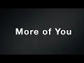 More of You Lyric Video by Colton Dixon