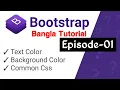 Bootstrap Bangla Tutorial Episode 01 Text Color Background Color Common Css Bangla 2023