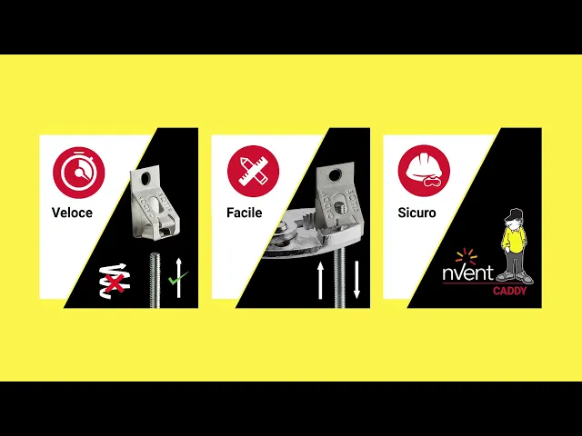 nVent CADDY Rod Lock supporti in acciaio armonico per barre filettate