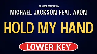 michael jackson feat akon hold my hand karaoke lower key