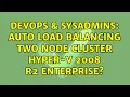 DevOps SysAdmins Auto load balancing two node Cluster Hyper-v 2008 R2 enterprise