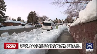 Sandy police warn cite owners as they aim to keep cars off streets during winter storms