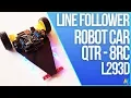 Line Following Tracking Robot Car Arduino and QTR-8 Sensor