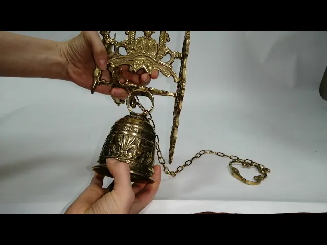 Видео-обзор Колокол придверный сувенирный 'Аврал' (рында), d 16 см, цвет золото