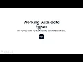 Working with Data Types SQL