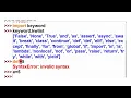 Python Tutorial Tokens of Python Keywords of Python