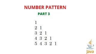 number pattern part 3 number pattern in java Part 3 Code eureka