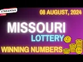 Missouri Midday Lottery Results For - 08 Aug 2024