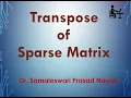 13 Transpose of Sparse Matrix