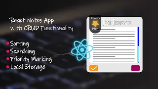 React Notes App Crud App with Searching and Sorting functionality