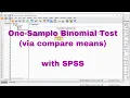 SPSS - one-sample binomial test via compare means
