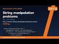 String manipulation problems - Day 75 Day DSA in Java Challenge