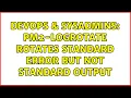 DevOps SysAdmins pm2-logrotate rotates standard error but not standard output