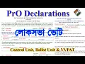 Presiding Officer s Declaration Part - I to IV total filling process Loksabha Vote