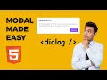 Building Engaging Modals HTML Dialog Element Explained