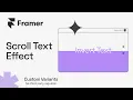 Scroll Text Invert Effect using Framer 1 Minute Challenge