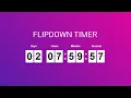how to create flip countdown clock with javascript and css3 Flipdown js