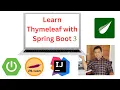 Spring Boot Thymeleaf Tutorial Full Course Learn Thymeleaf with Spring Boot 3