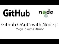 Github OAuth using Node js MERN Sign in with Github