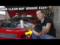 HOW TO CLEAN MAF SENSOR MASS AIR FLOW SENSOR ON BMW E46 E39 E53 E83 X3 X5 Z3 Z4 E60 E65