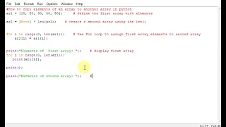 How to copy elements of an array to another array in python