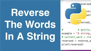Reverse The Words In A String Python Example