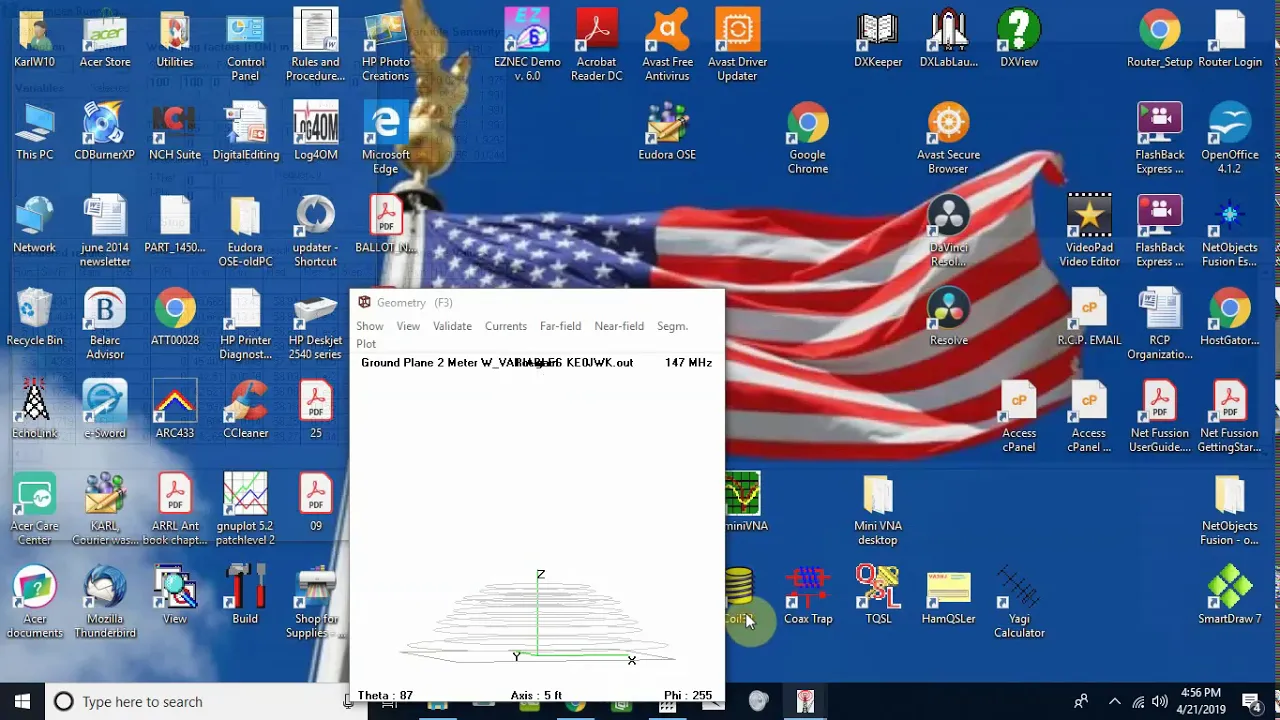 Modeling a Ground Plane Antenna with 4NEC2 Part 4