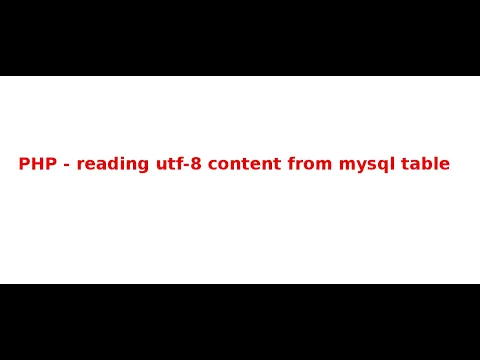 Download MP3 Reading utf 8 content from mysql table