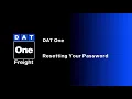 Resetting your password