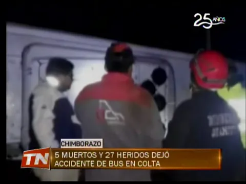 5 muertos y 27 heridos dejó accidente de bus en Colta