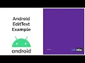 Android EditText Example Android Tutorial Infovistar