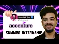 Accenture Summer internship 2025 Internship timeline Document verification