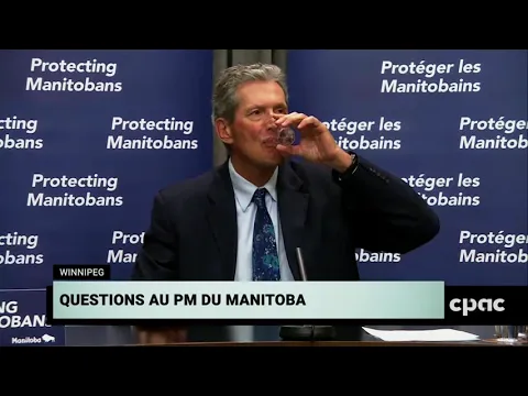 Brian Pallister avoids question!! Makes bizarre comment Winnipeg, MB