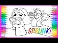 SAD LOVE STORY Oren and Pinki Coloring Pages How to Color INCREDIBOX SPRUNKI