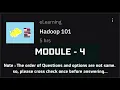 Module-4 Hadoop Components Hadoop 101