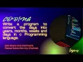 Convert days into years Months Weeks and Days C programming With Free sourcecode