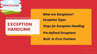 Oracle Tutorial For Beginners Exception Handling in Oracle PLSQL - Part 1 NO
