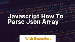 javascript how to parse json array