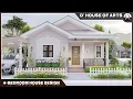 4 BEDROOMS 96 SQM 8m x 12m 1 033 SQFT Bungalow House Design Modern House Design 2 T B