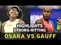 Download Lagu Naomi Osaka vs Coco Gauff Strong Hitting Battle Tennis Highlights - Hard Court Classic (HD)