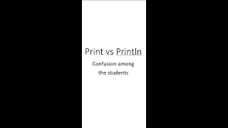 Print vs Println in Java