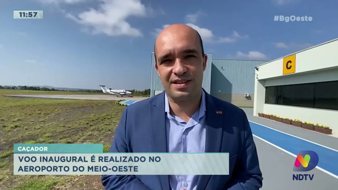 Voo inaugural é realizado no Aeroporto de Caçador