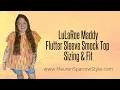 LuLaRoe Maddy Sizing Review Fit feel of this flutter sleeve smock top especially for plus-size