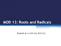 Combining Radicals